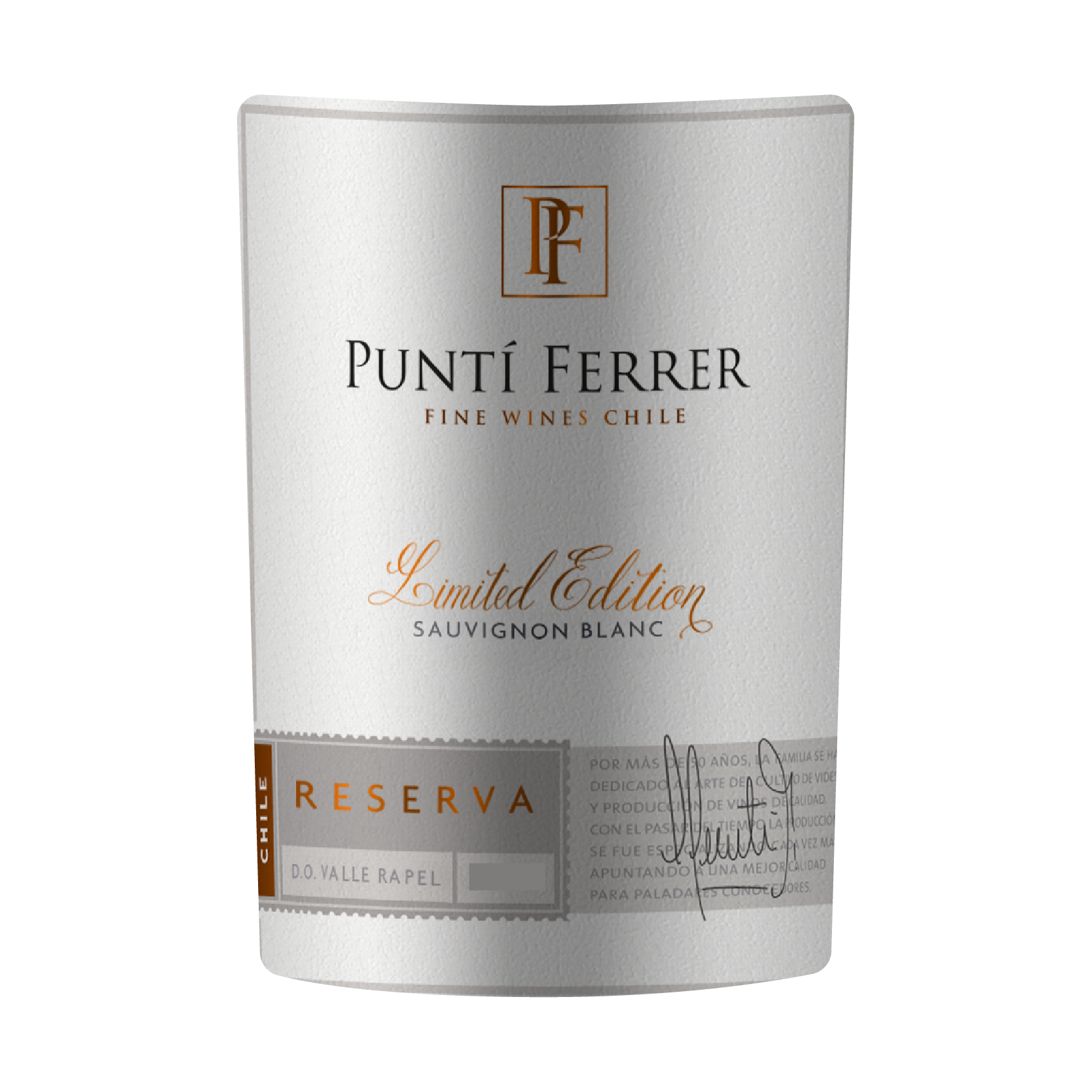 PUNTI FERRER Limited Edition Sauvignon Blanc Central Valley