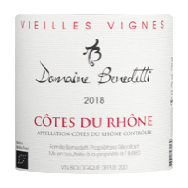 DOMAINE BENEDETTI Cotes du Rhone Vieilles Vignes AOC