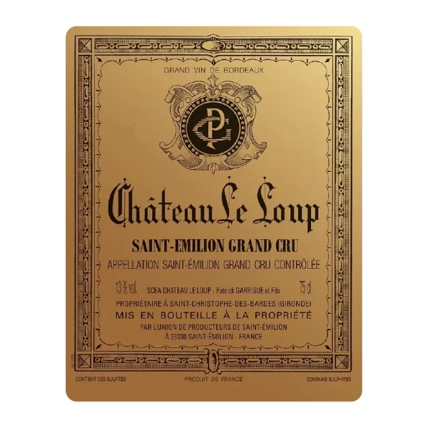 CHÂTEAU LE LOUP Saint-Emilion Grand Cru AOC